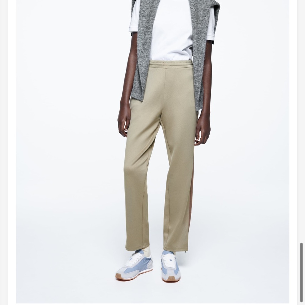 Zara woman’s side stripe retro pants joggers